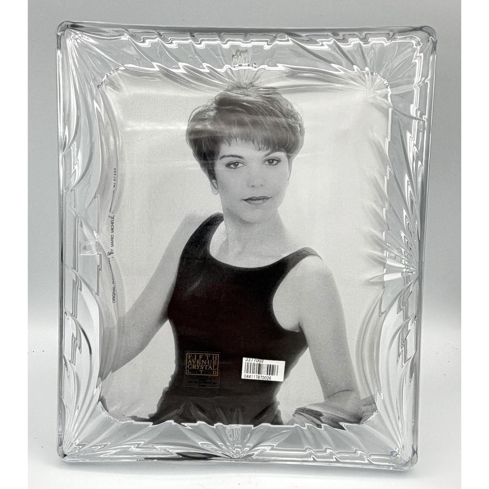 Fifth Avenue Ltd Clear Lead Crystal Frame 8x 10" Japan New 3377002 Vintage